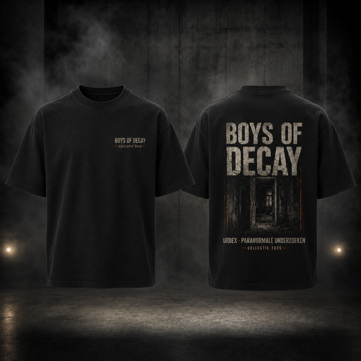 Boys of Decay T-shirt Collectie 2026, voor- en achterkant